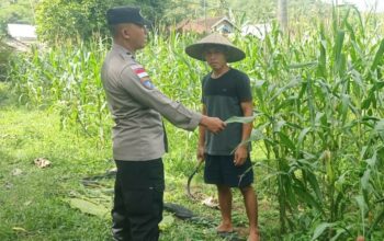 Bhabinkamtibmas Taman Baru Giat Dorong Pemanfaatan Lahan Kosong