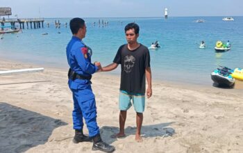 Polairud Gencarkan Imbauan Kebersihan dan Keselamatan di Pantai Senggigi